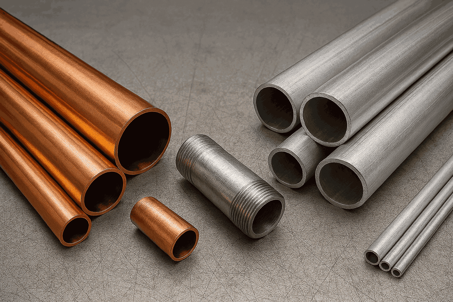 لوله مسی و لوله آلومینیومی: تفاوتها، مزایا و کاربردها